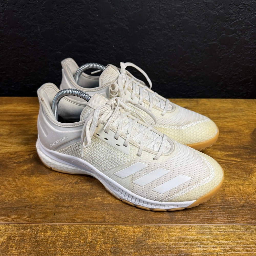 Adidas Crazyflight X D97831 White Mesh Volleyball Shoes Womens Size 8.5
